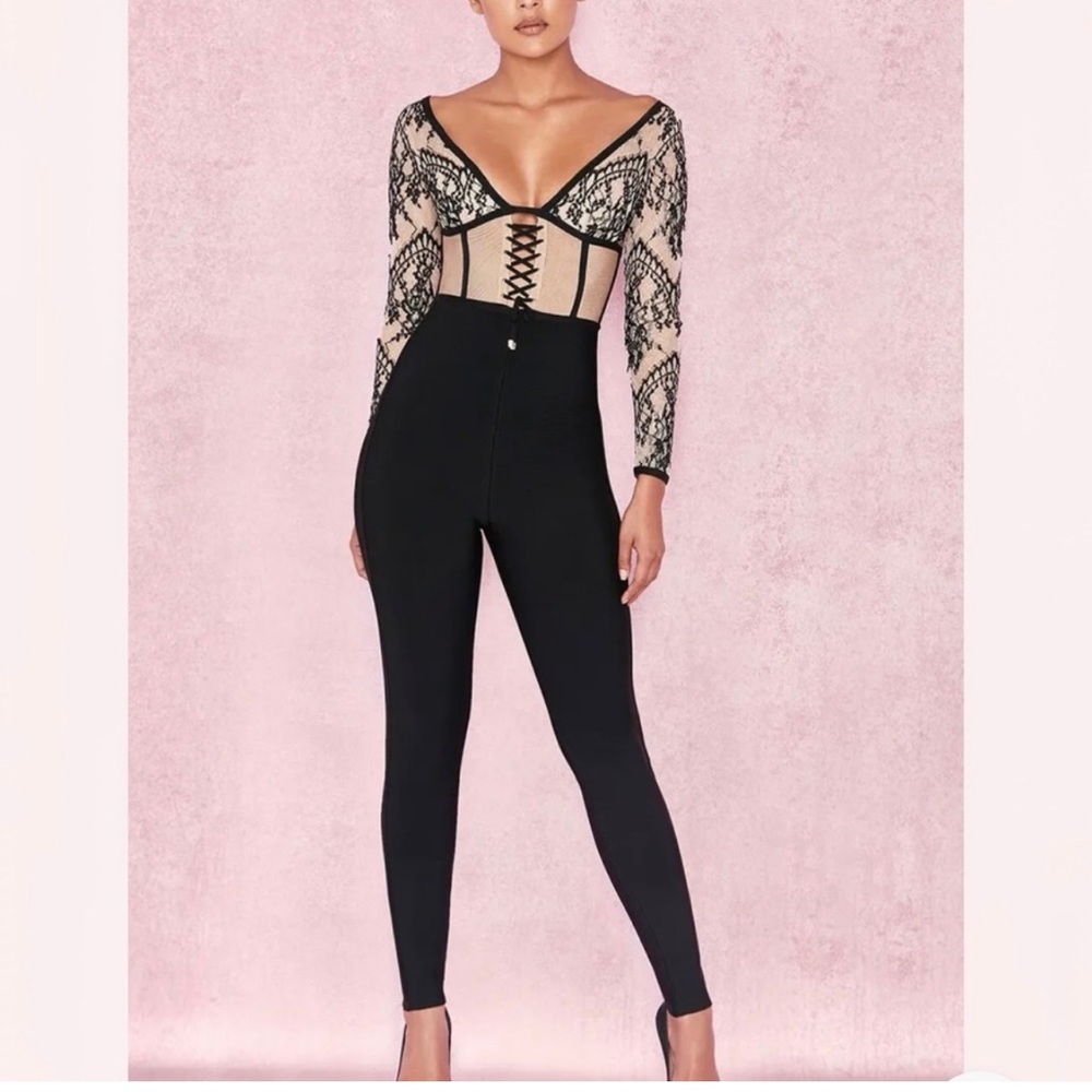 New NWOT HOCB Amra Bandage Jumpsuit Medium